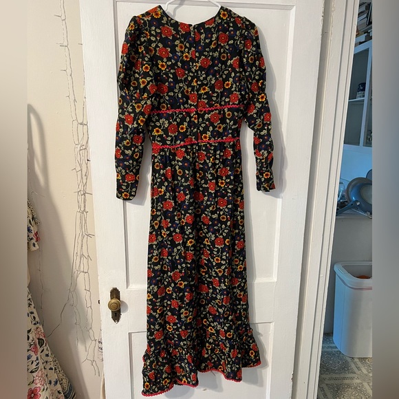 THE COTTAGER FOR THE JUNIOR PETITE 70s vintage cottagecore boho maxi dre… - Picture 4 of 4